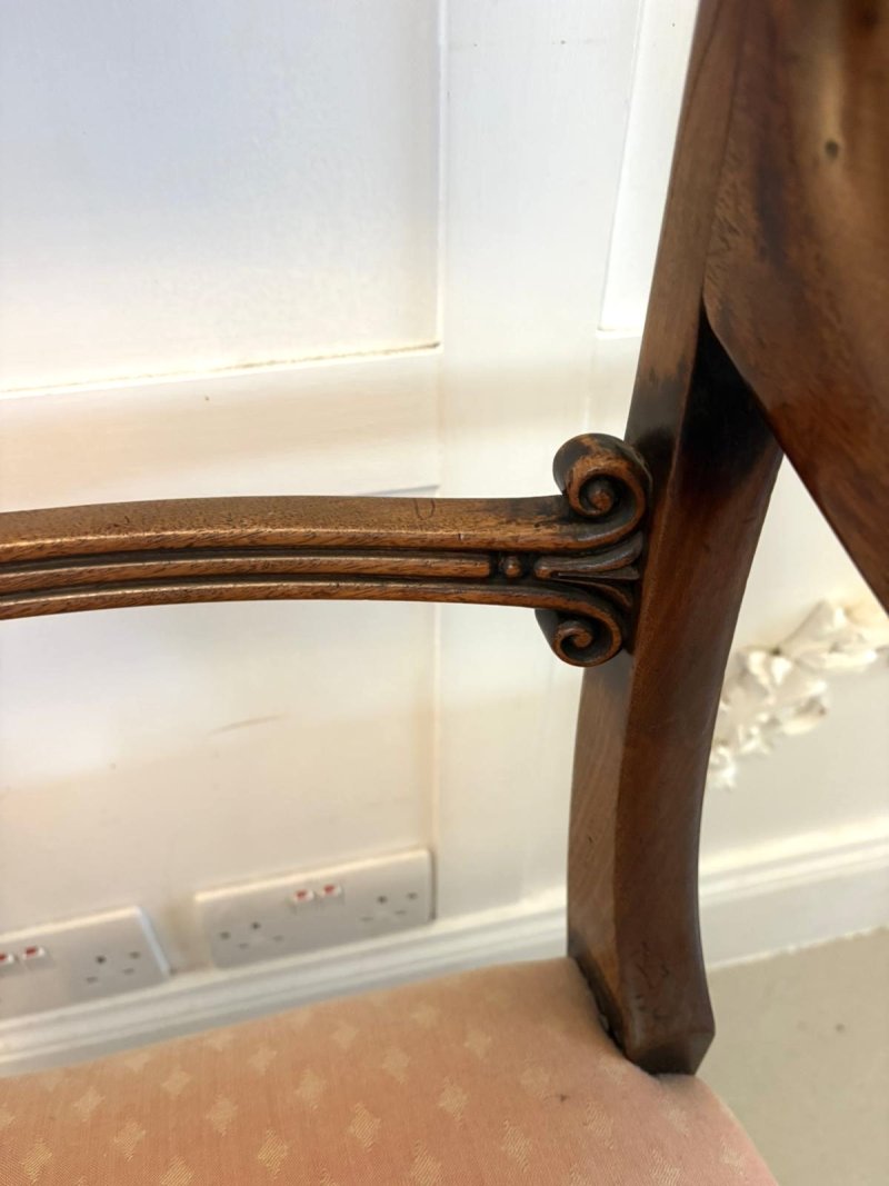 Antique Regency Mahogany Set of 6 Dining Chairs Including 2 Carvers - Image 20